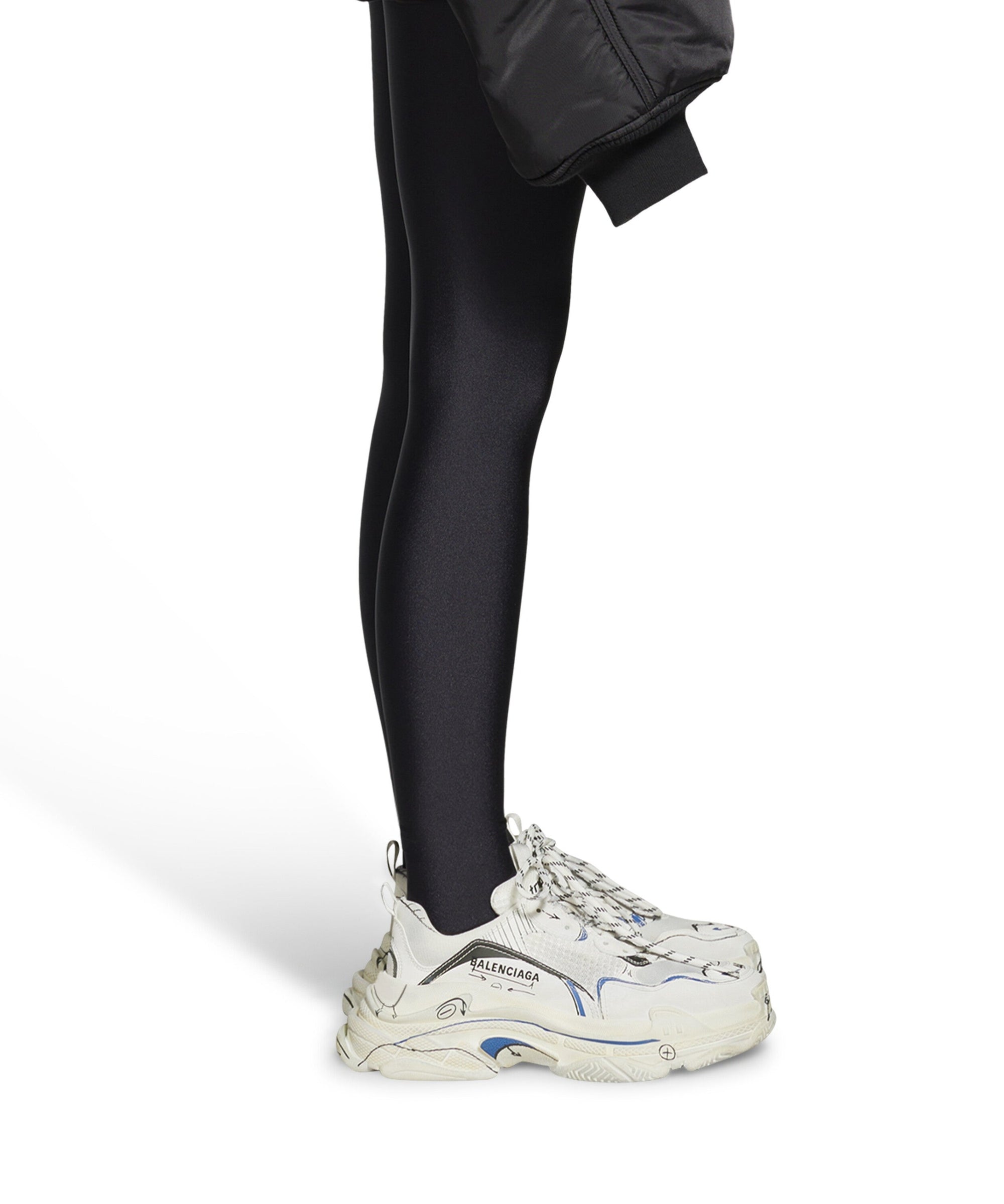 Triple S Sketch Sneakers - White & Black & Blue