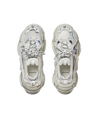 Triple S Sketch Sneakers - White & Black & Blue