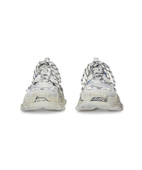 Triple S Sketch Sneakers - White & Black & Blue