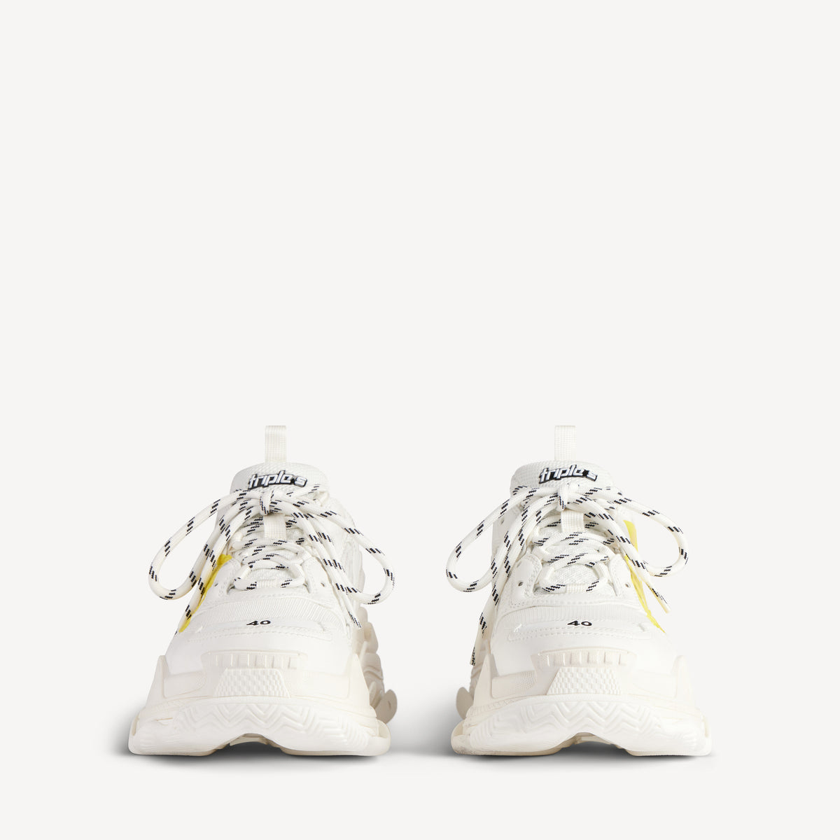Triple S Tape Type Sneakers - White & Yellow