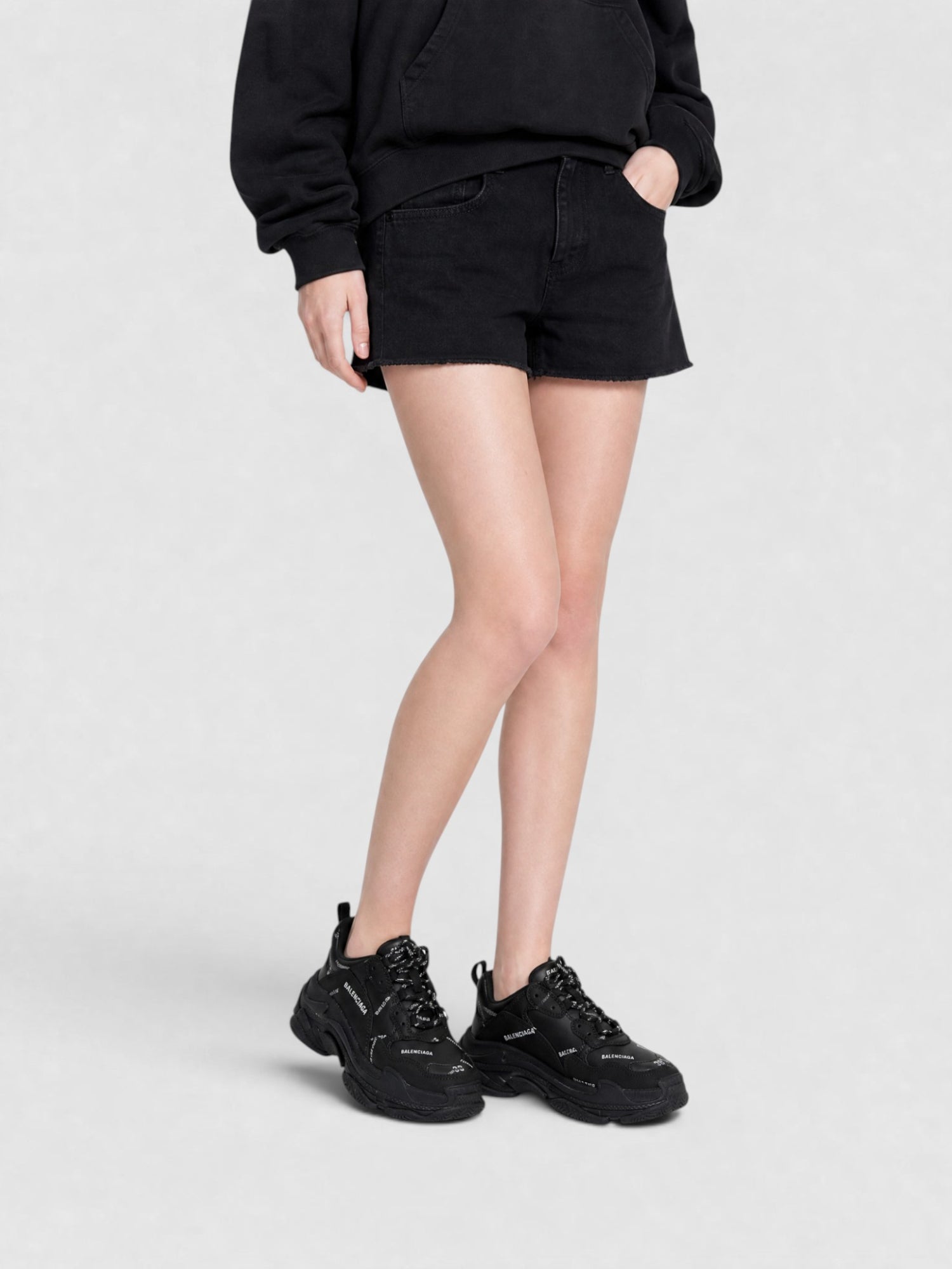 Triple S Allover Logo black Sneakers - Black