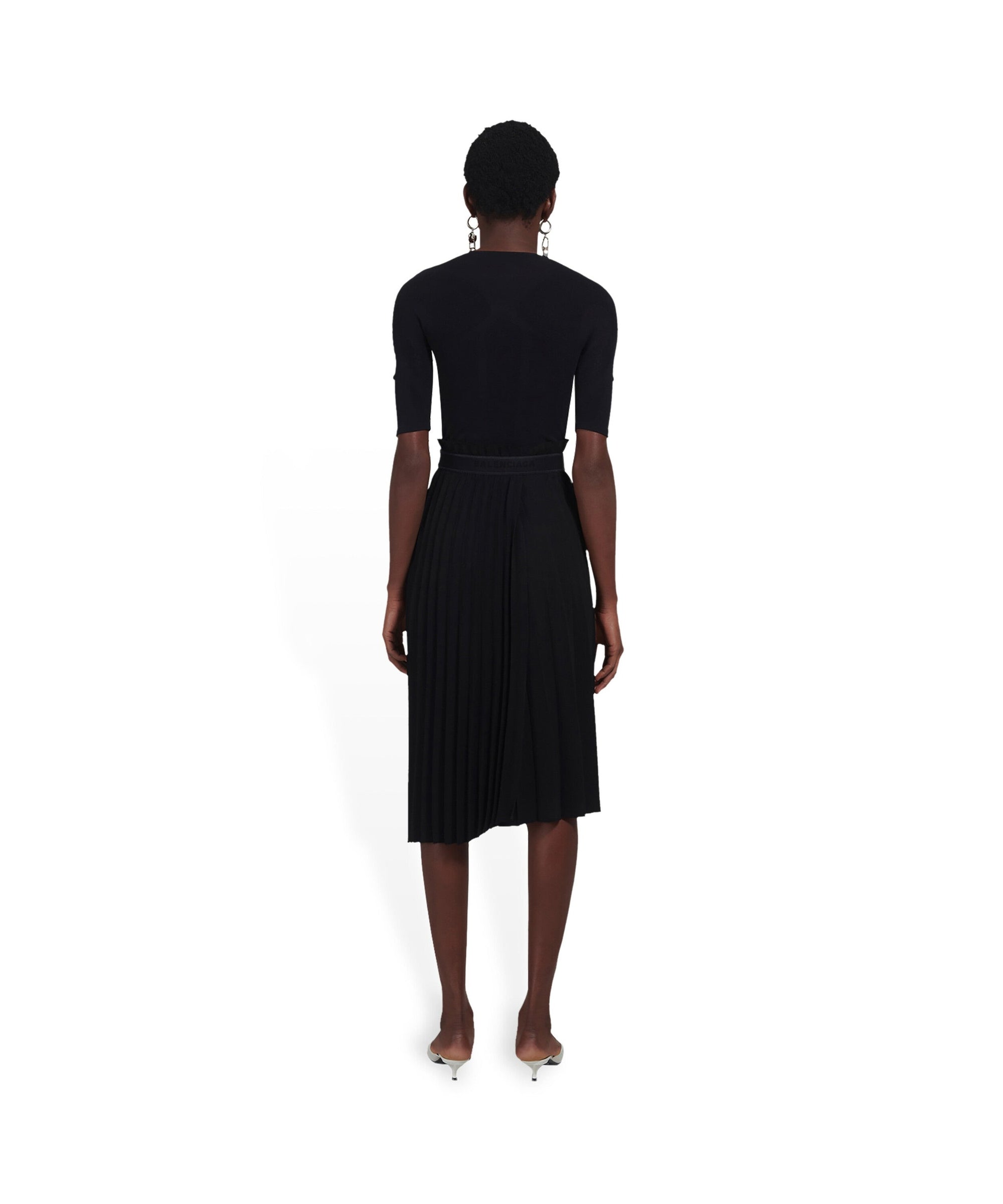 Fancy Pleated Skirt - Black