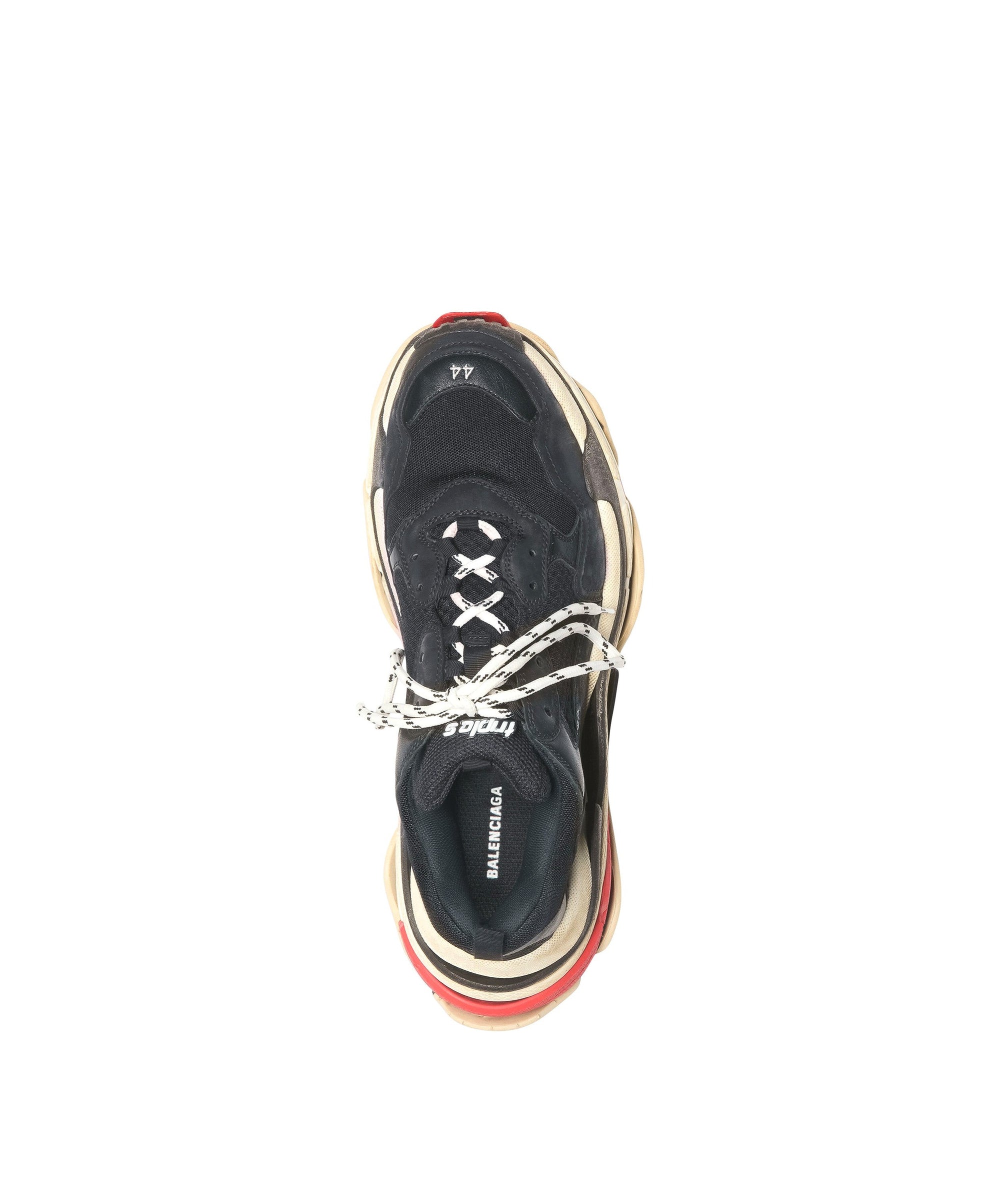 Triple S Sneakers - Black & White & Red