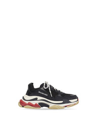 Triple S Sneakers - Black & White & Red