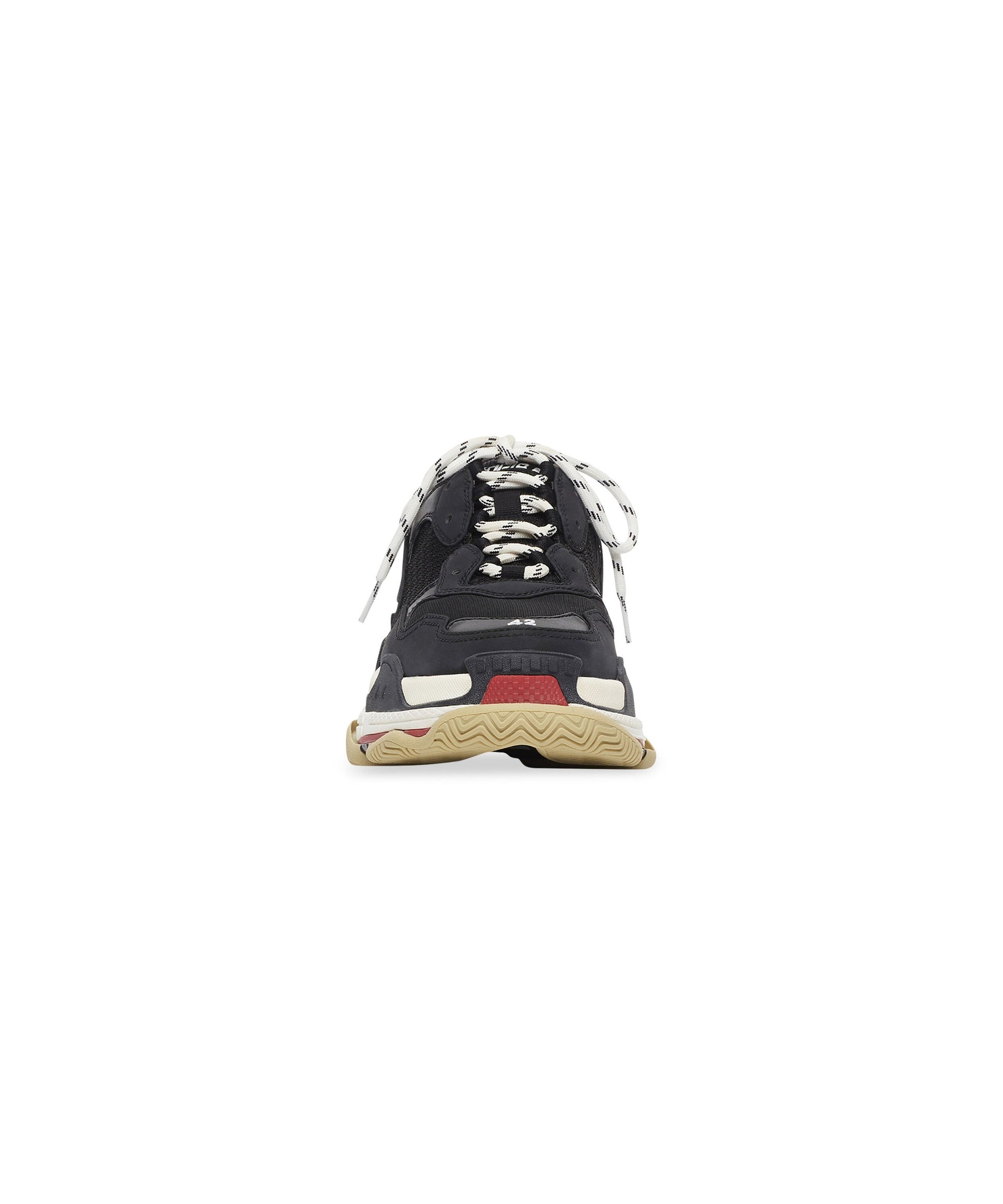 Triple S Sneakers - Black & White & Red