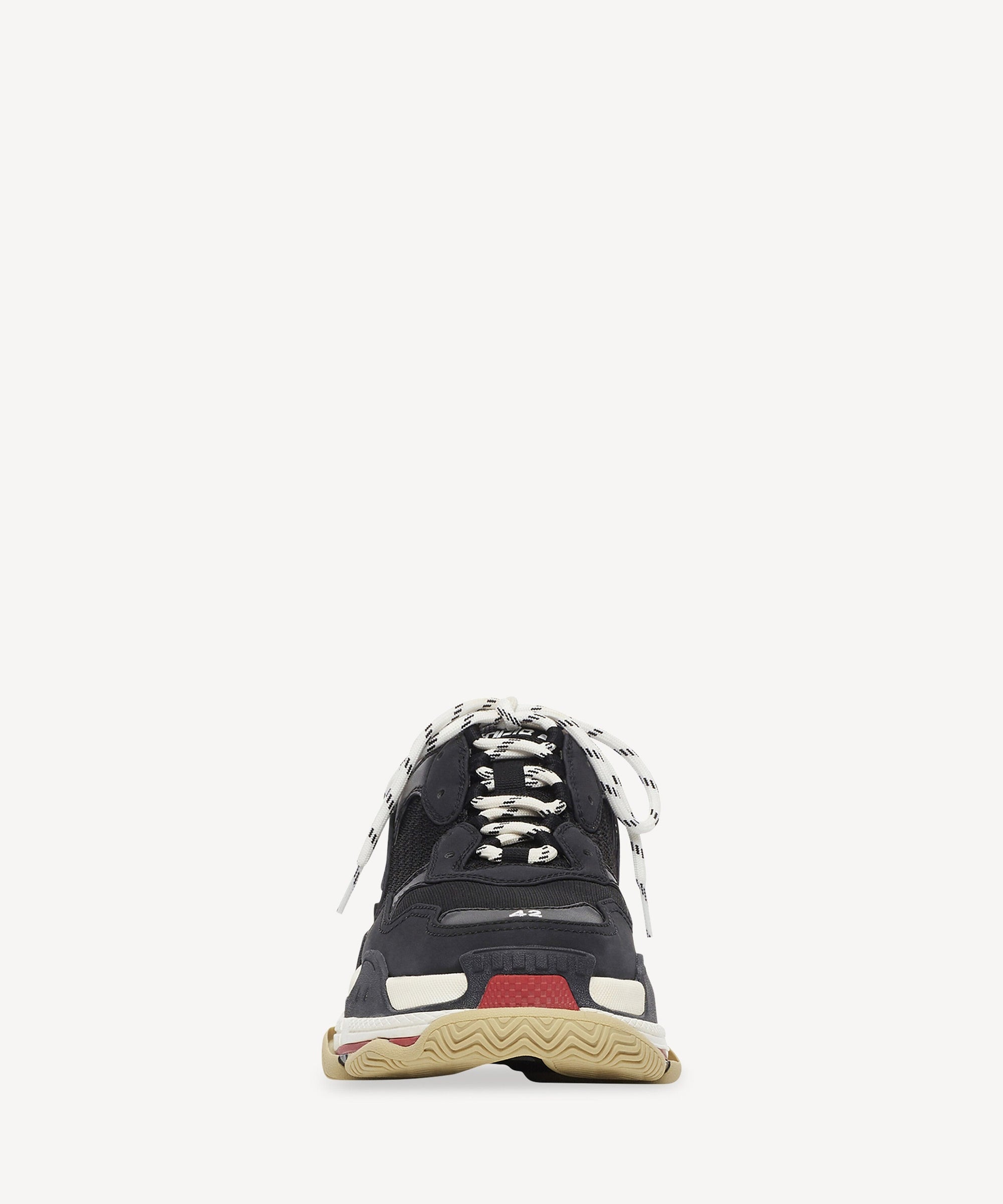 Triple S Sneakers - Black & Red