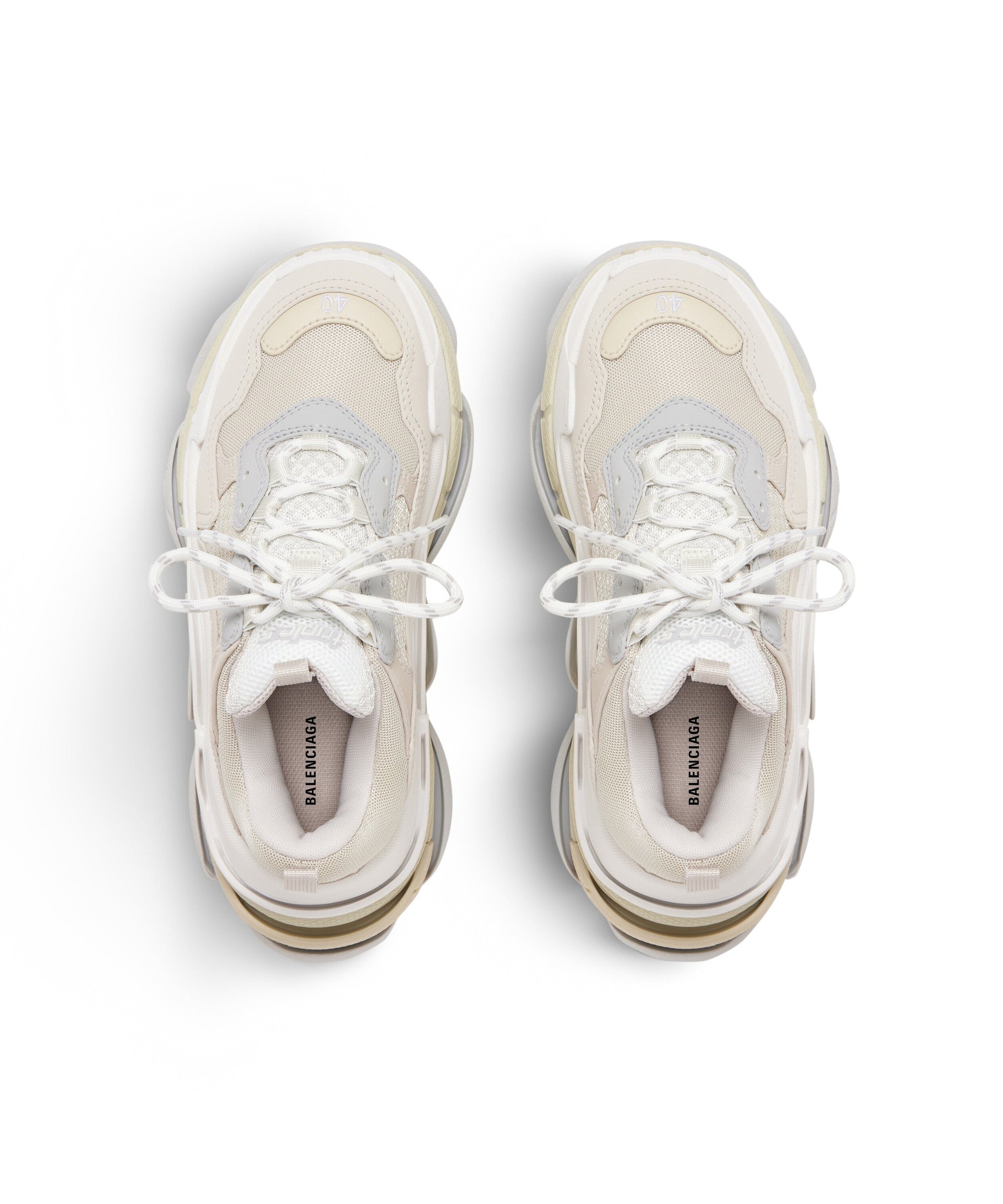 Triple S Sneakers - Eggshell & White
