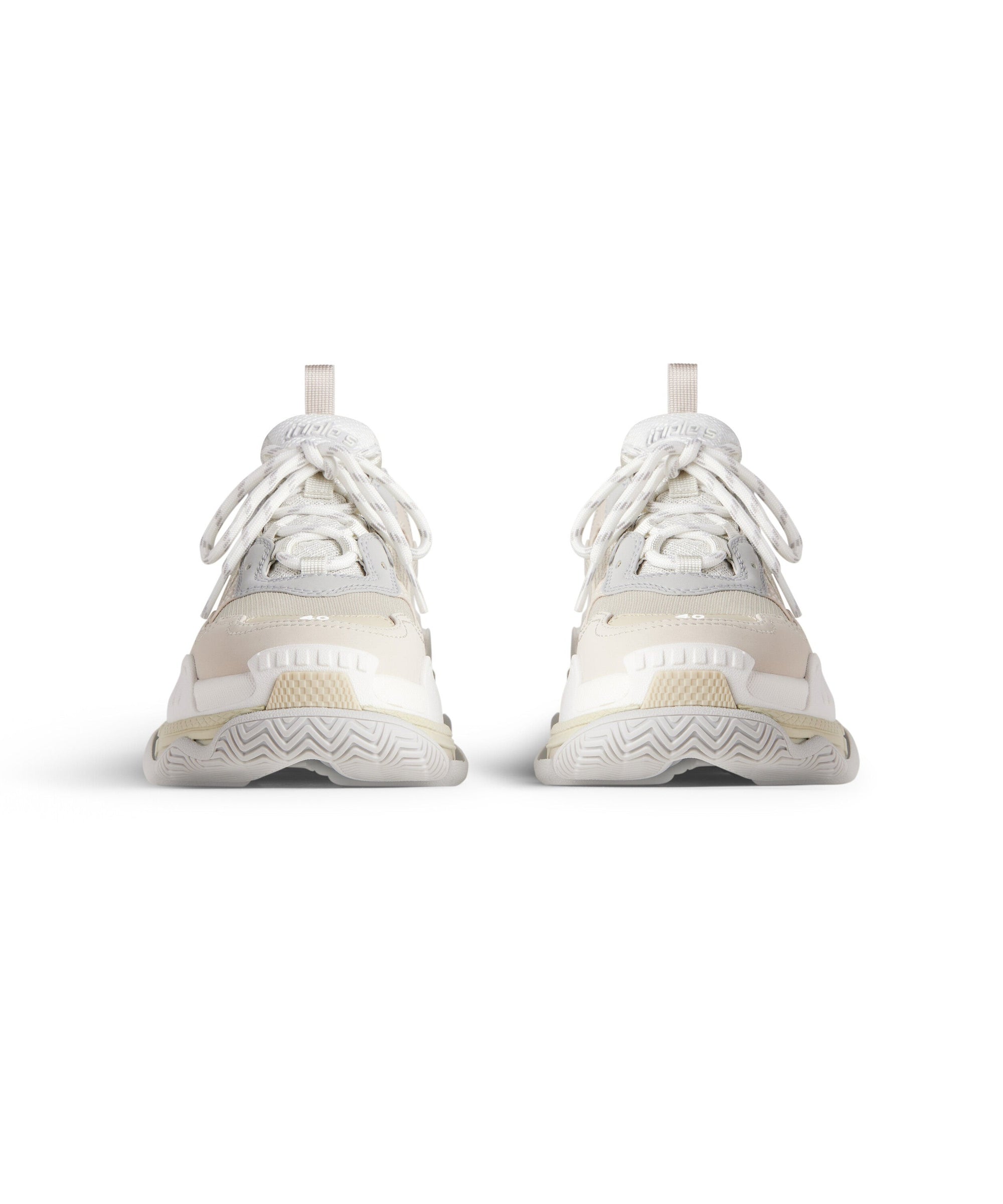 Triple S Sneakers - Eggshell & White