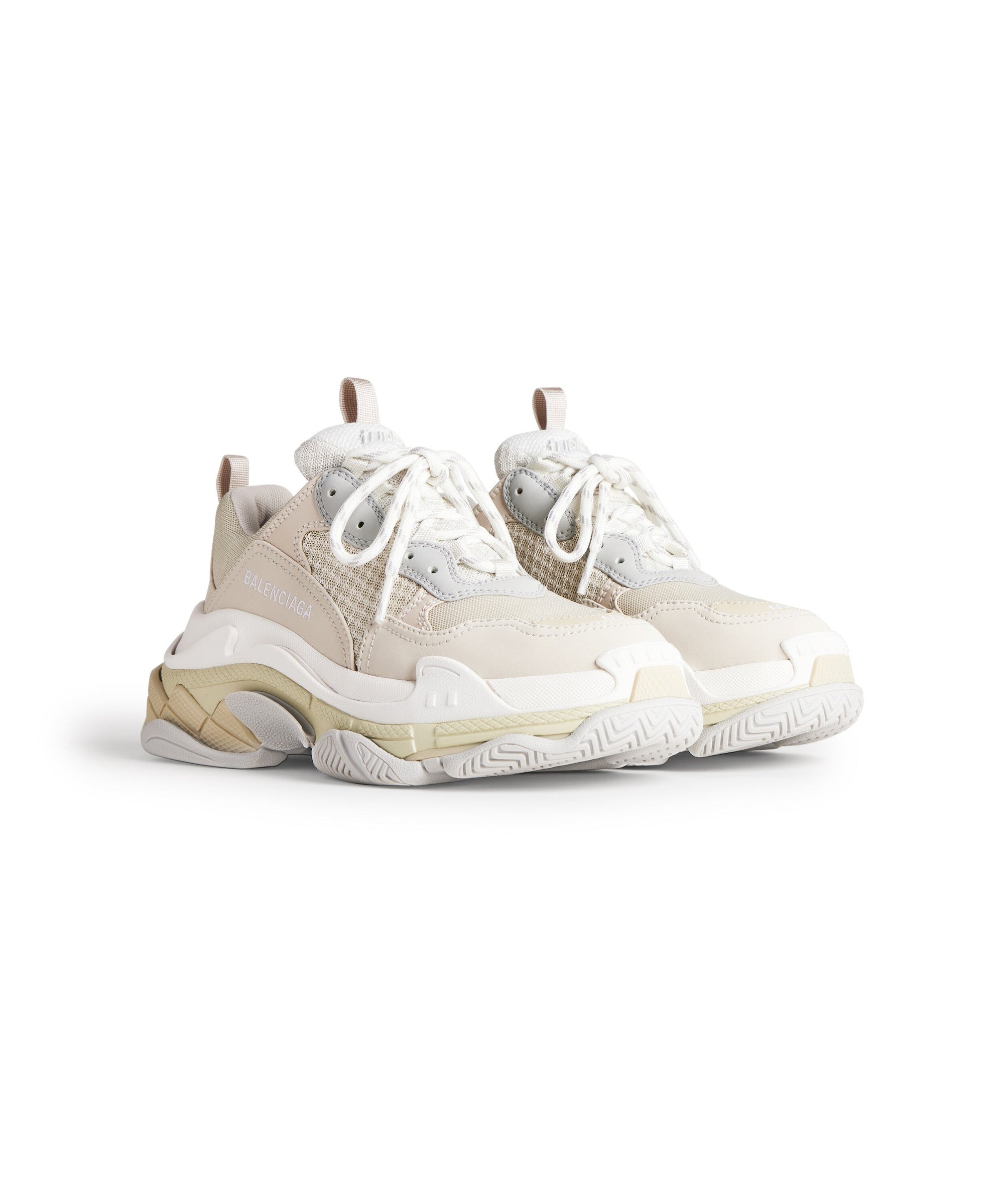 Triple S Sneakers - Eggshell & White