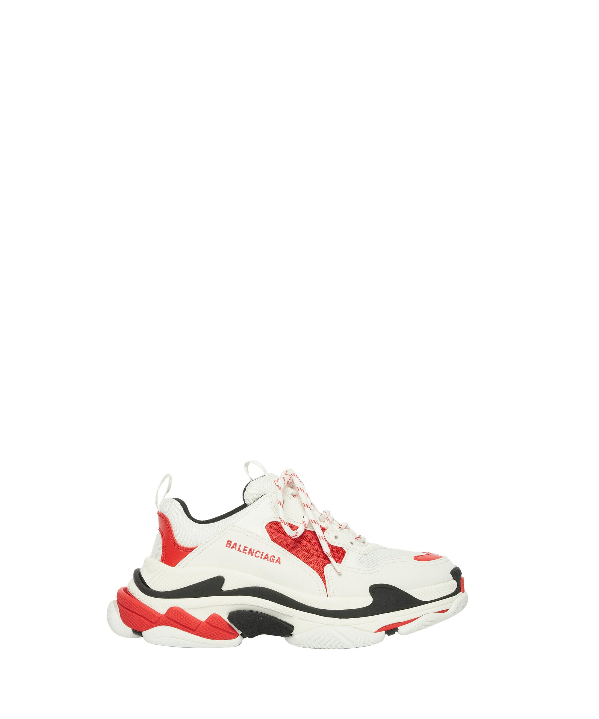 Triple S Sneakers - Black & White & Red