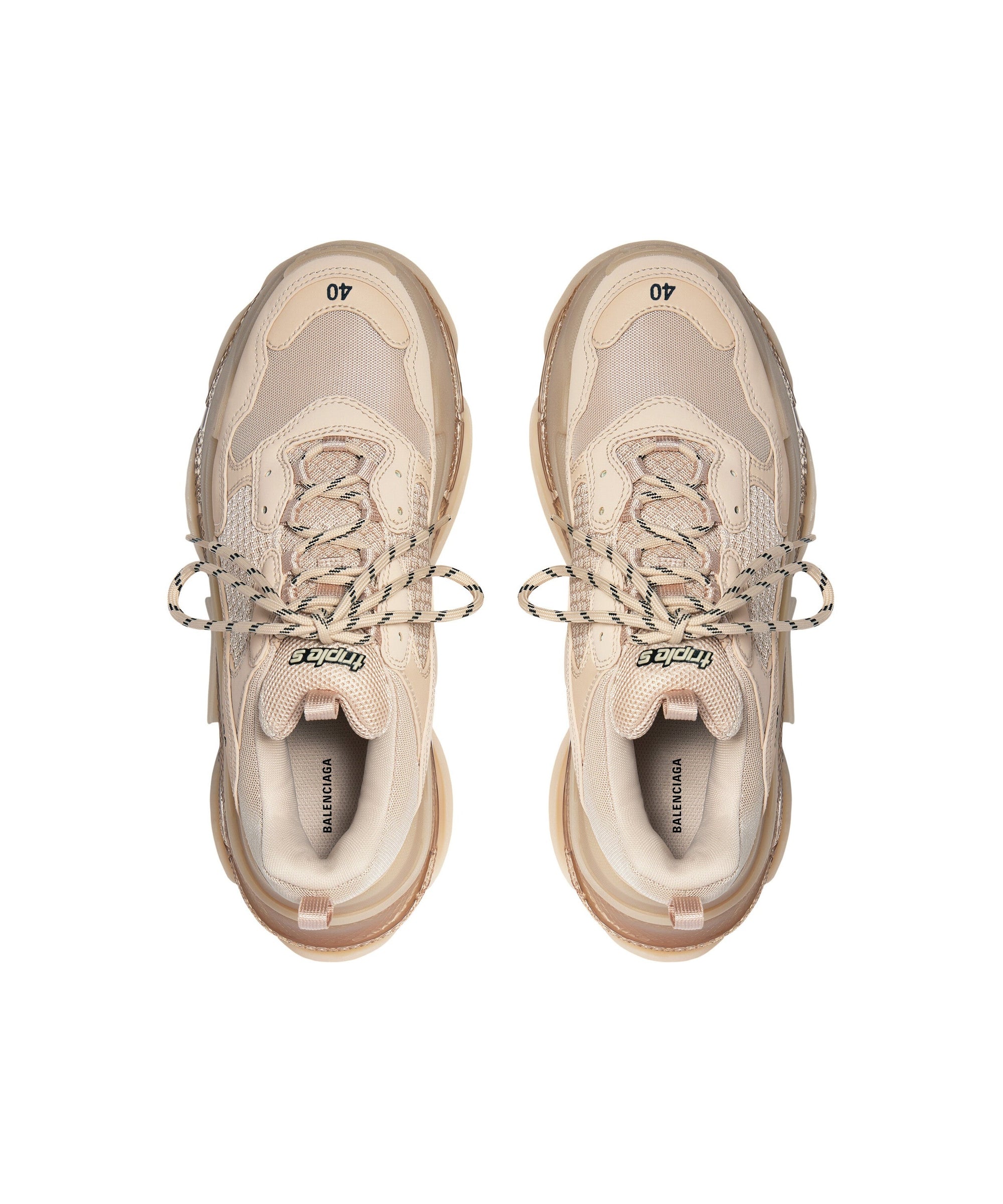 Triple S Clear Sole Sneakers - Sand Beige