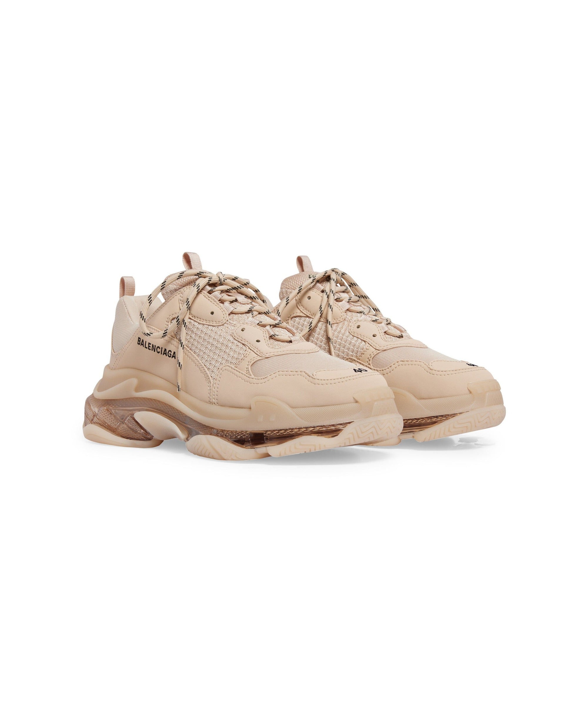 Triple S Clear Sole Sneakers - Sand Beige