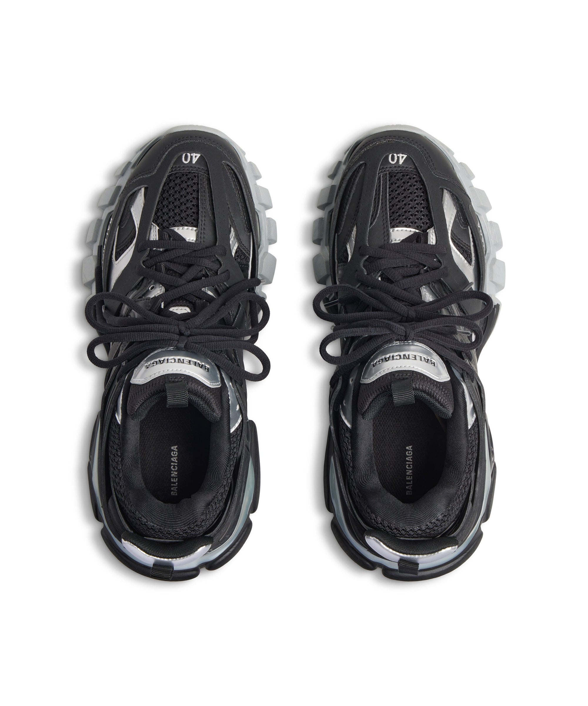 Track Sneakers - Black & Silver