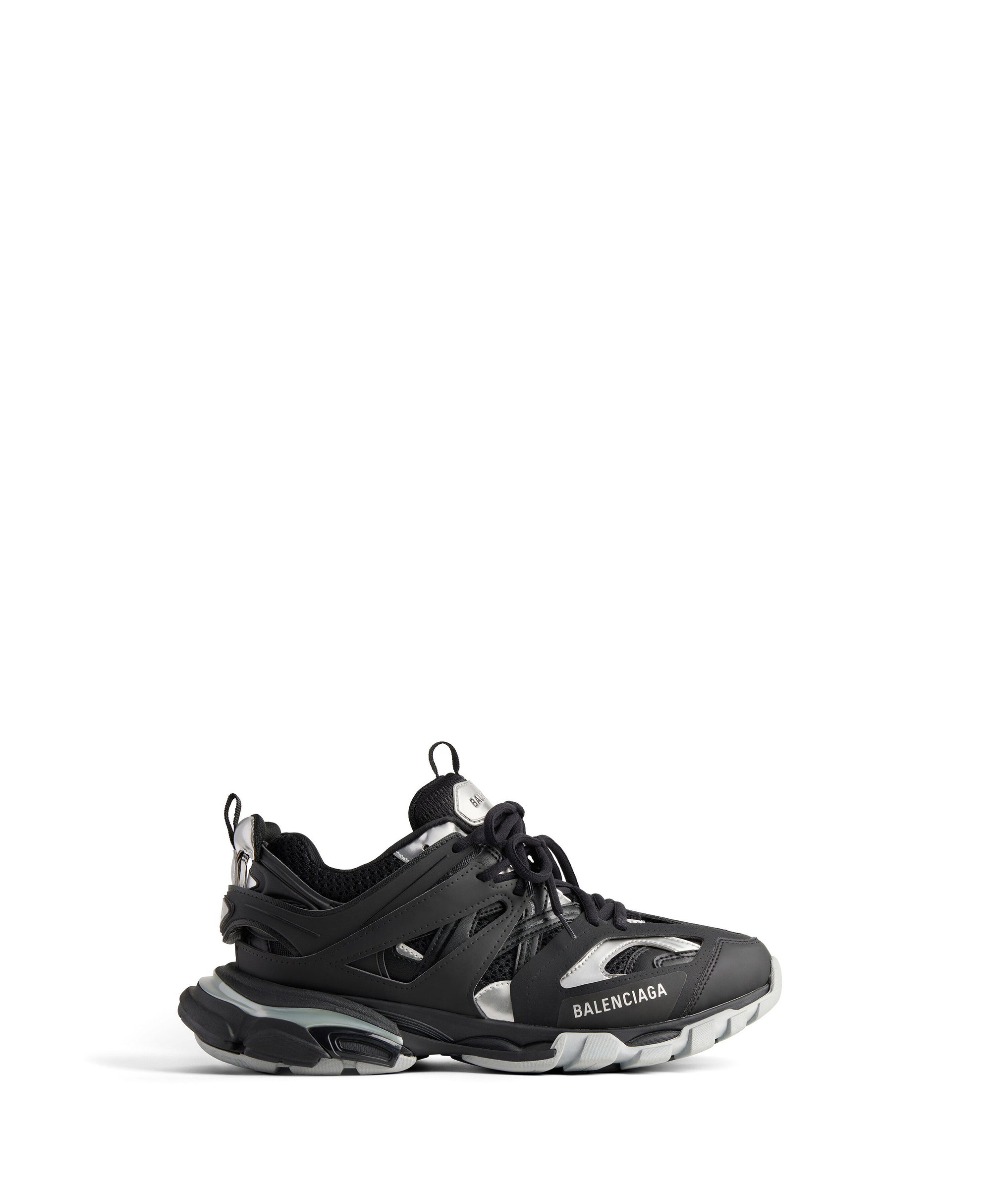 Track Sneakers - Black & Silver