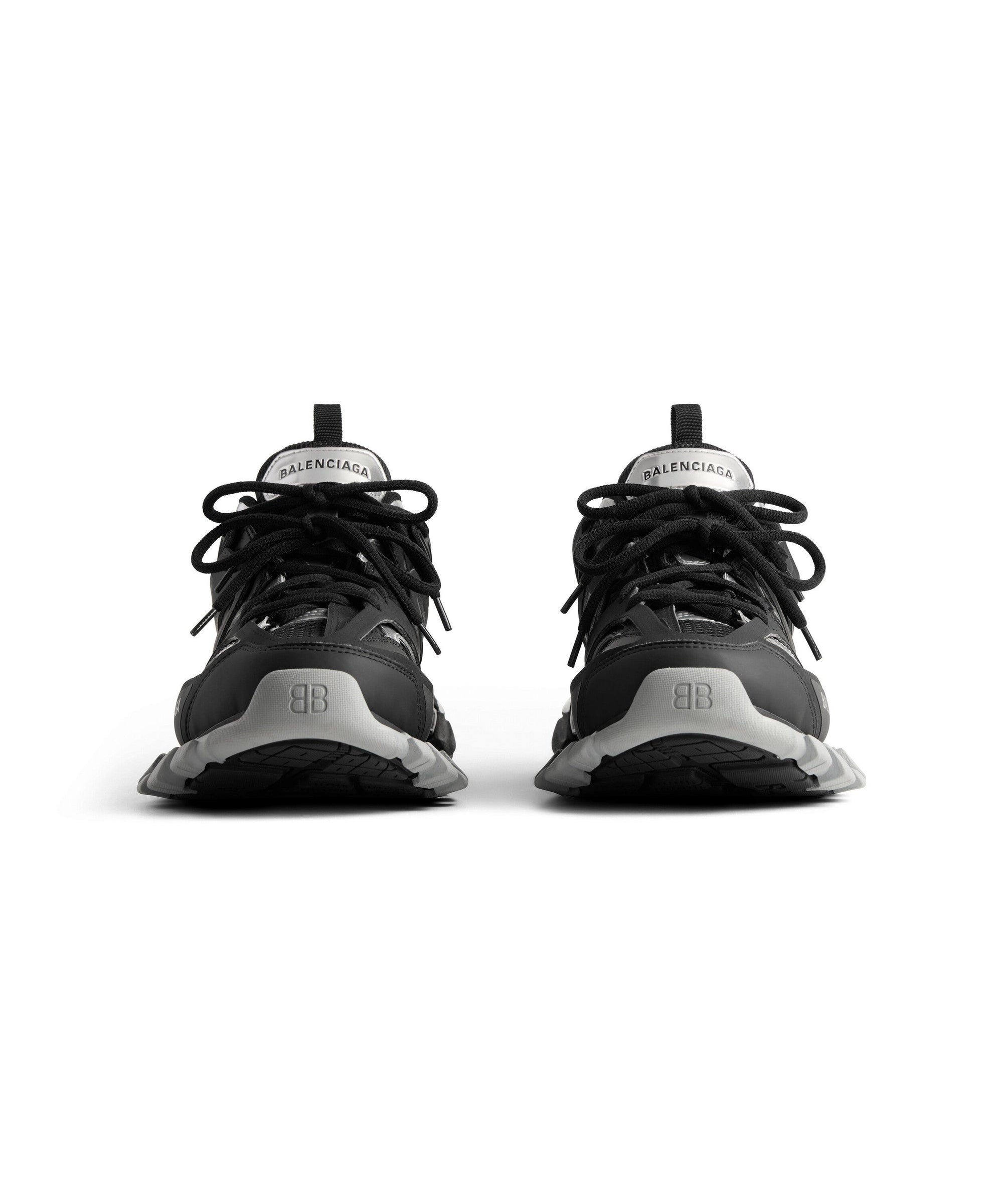Track Sneakers - Black & Silver