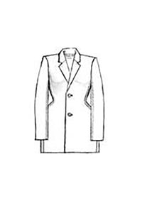 3D Single Breasted red & navy Jacket - Red & Navy