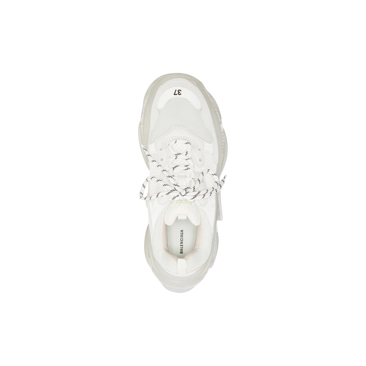 Triple S Clear Sole Sneakers - White