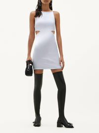 Slash satin Dress - Ice Blue