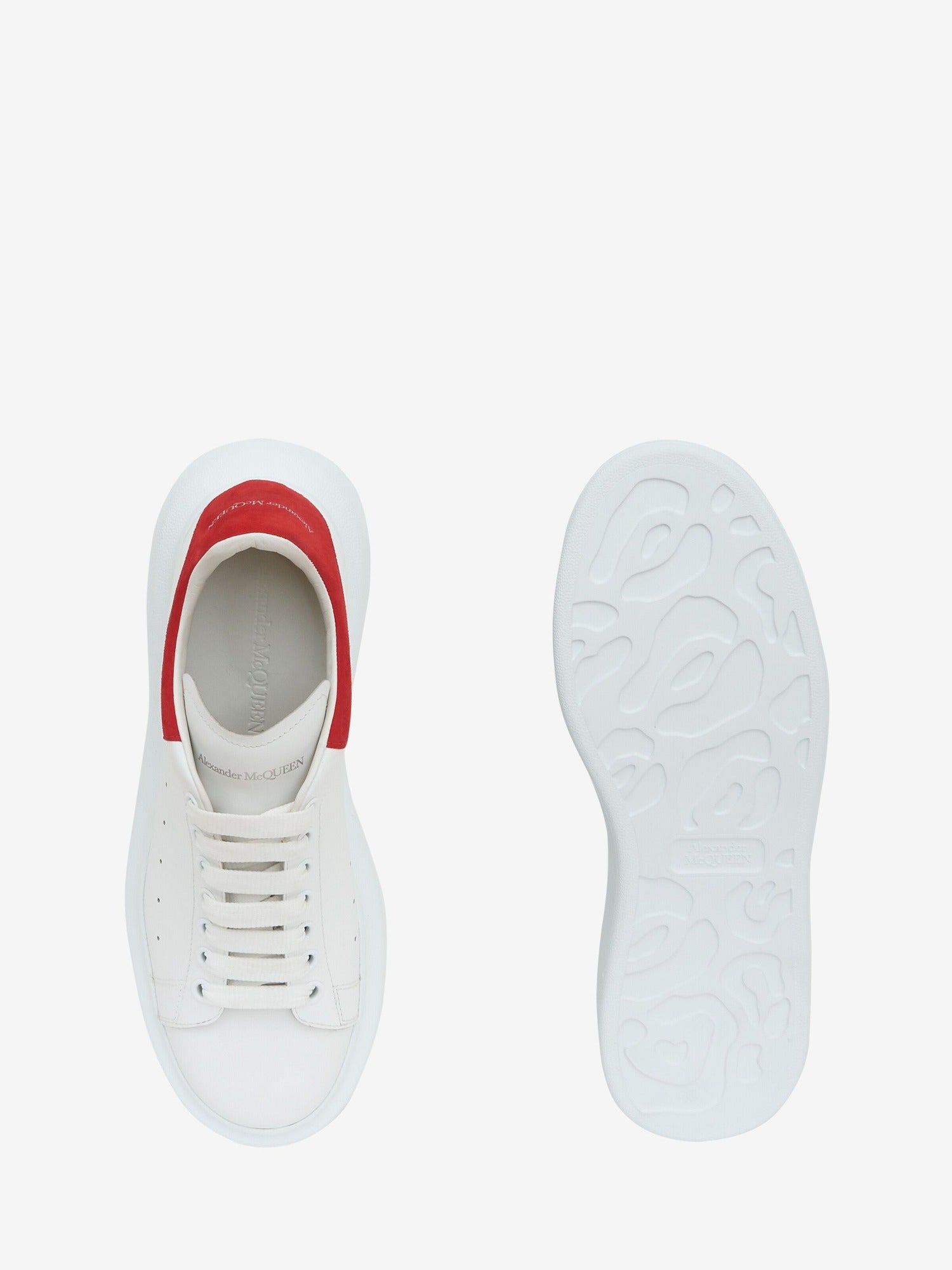 Oversized white & lust red Sneakers - White & Lust Red