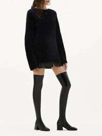 Swallow vinyl Skirt - Black