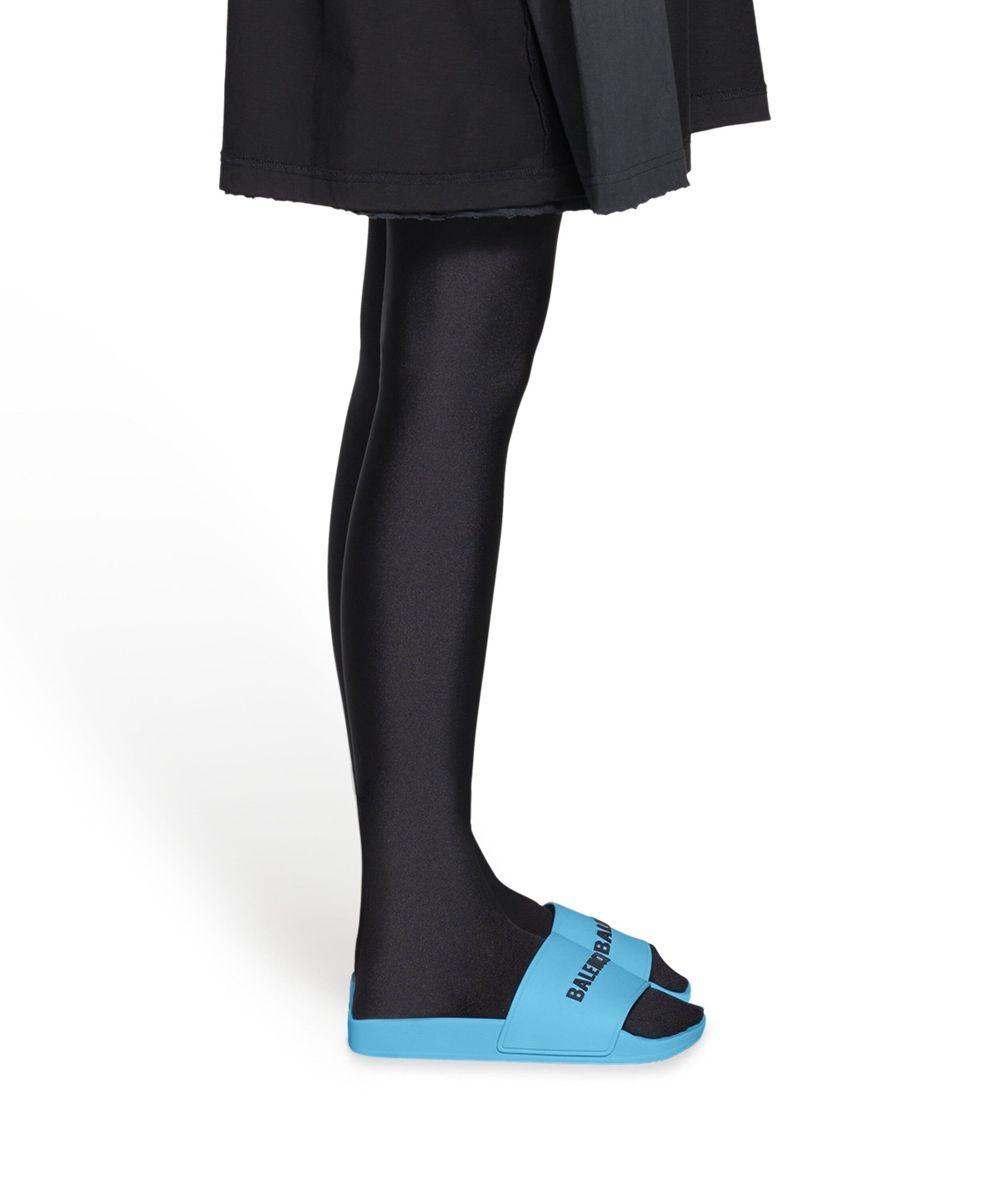 Pool Slide Sandals - Sky Blue & Black