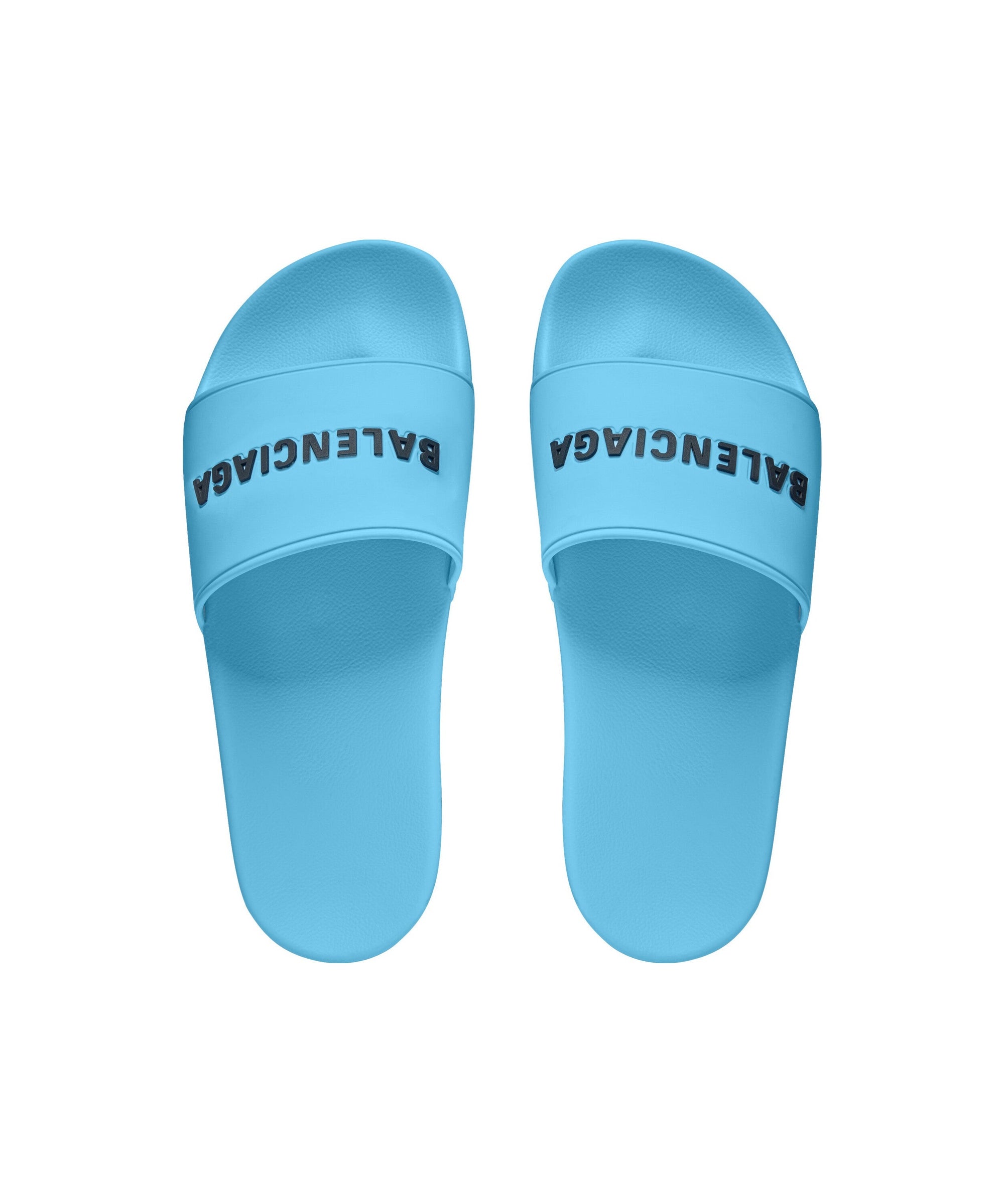 Pool Slide Sandals - Sky Blue & Black