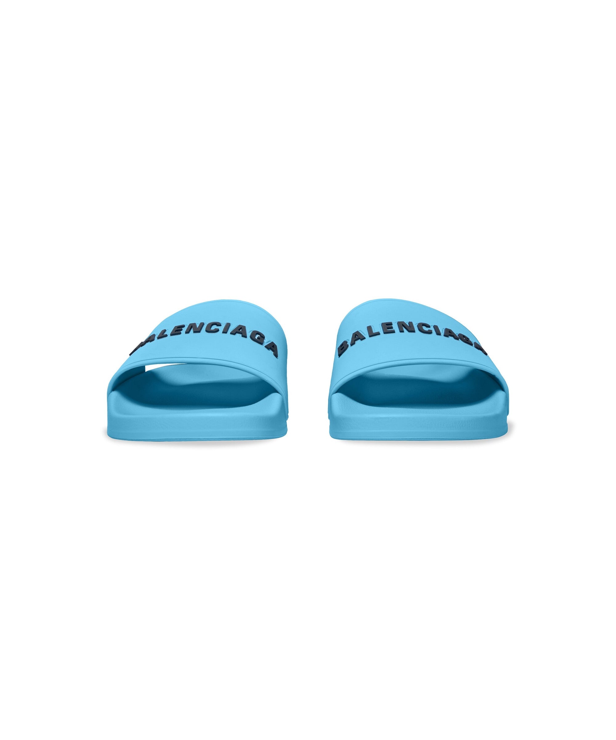 Pool Slide Sandals - Sky Blue & Black