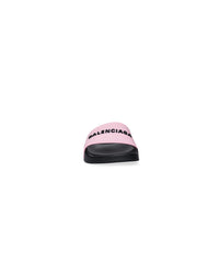 Pool Slide Sandals - Pink & Black