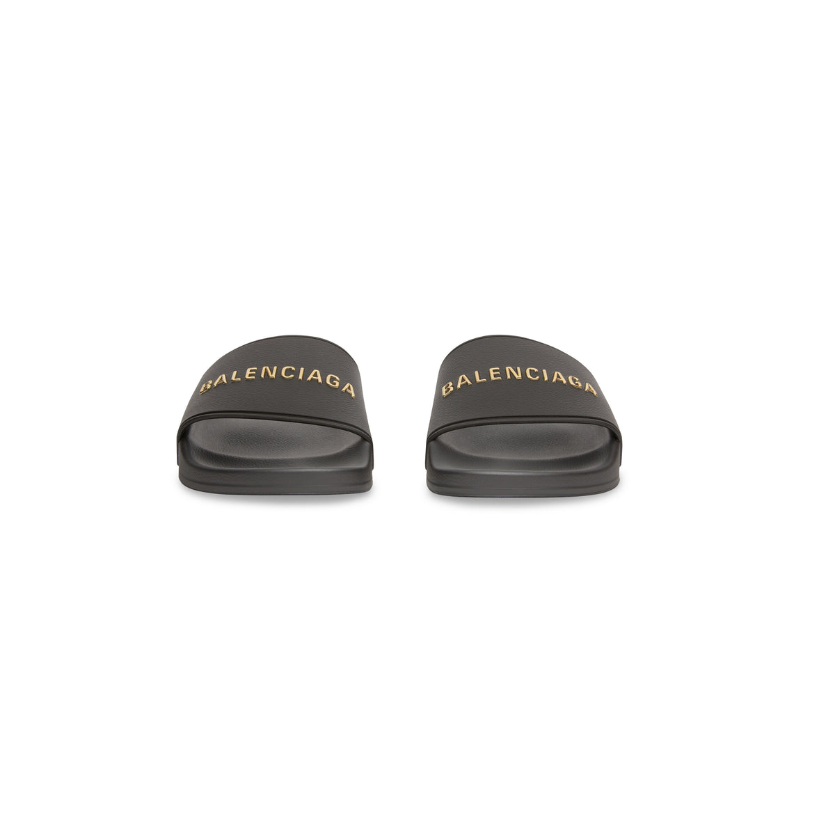 Pool Slide Sandals - Black & Gold
