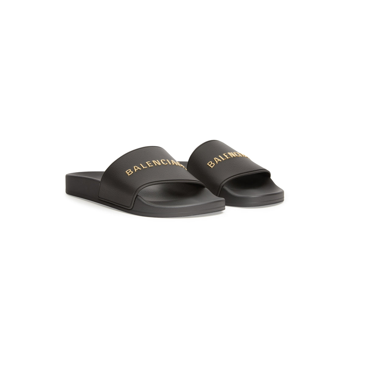 Pool Slide Sandals - Black & Gold