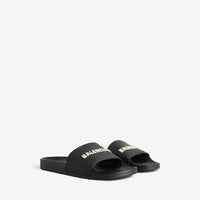 Pool Slide Sandals - Black & White