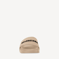 Pool Slide Sandals - Beige & Black