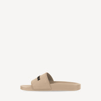 Pool Slide Sandals - Beige & Black