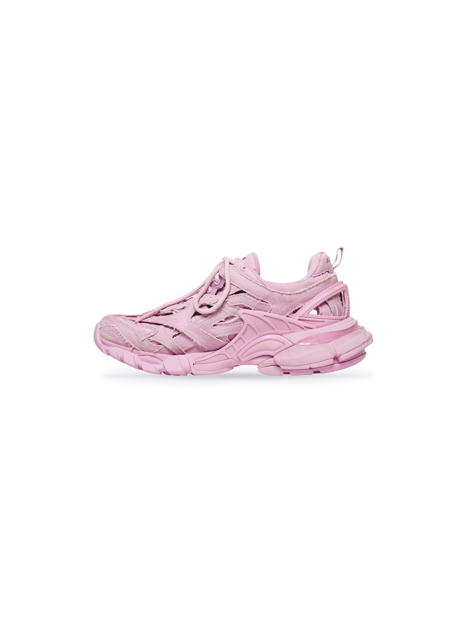 Track.2 In Canvas pink & black Sneakers - Pink & Black