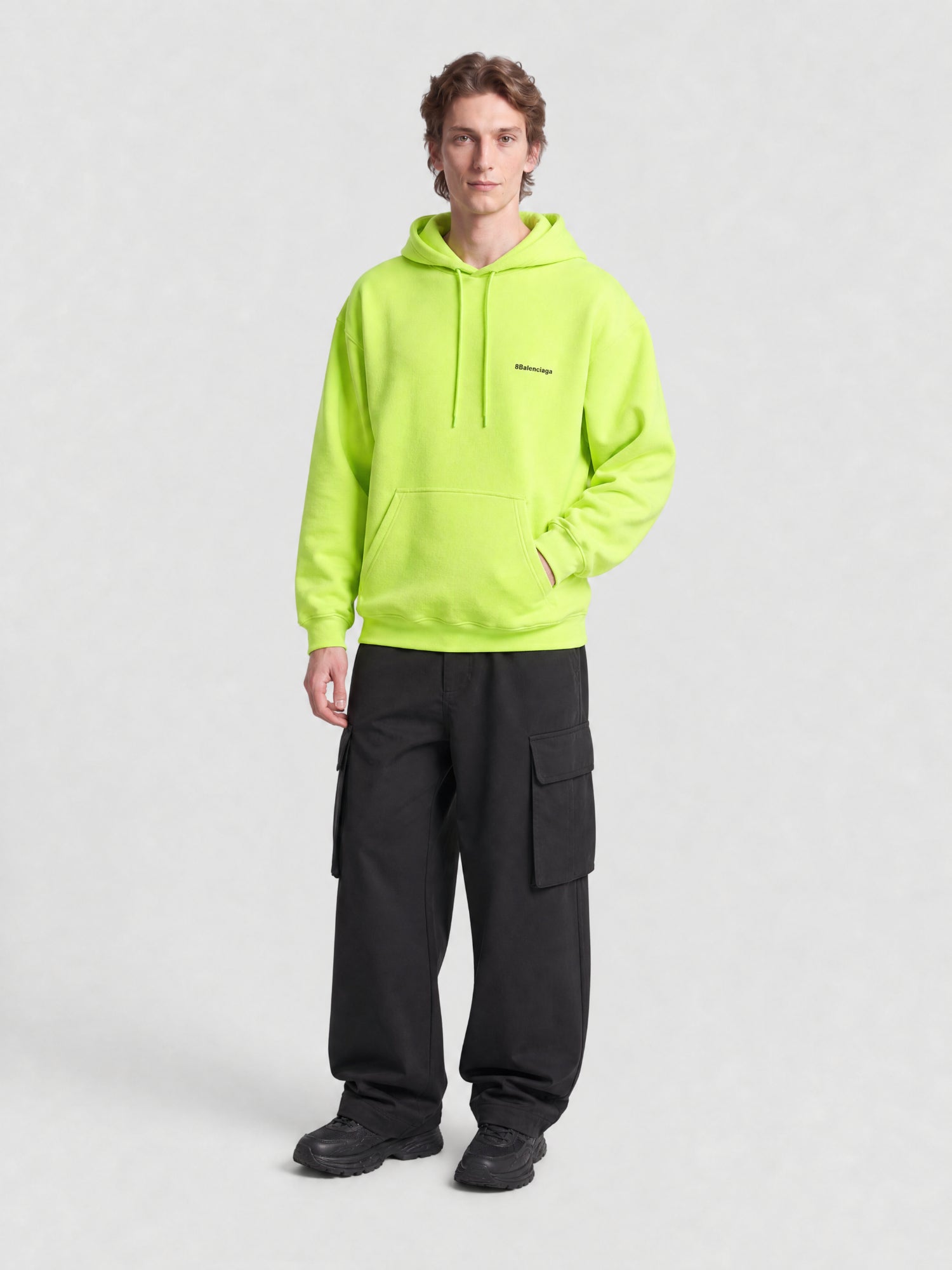 Fluo yellow & black Hoodie - Fluo Yellow & Black