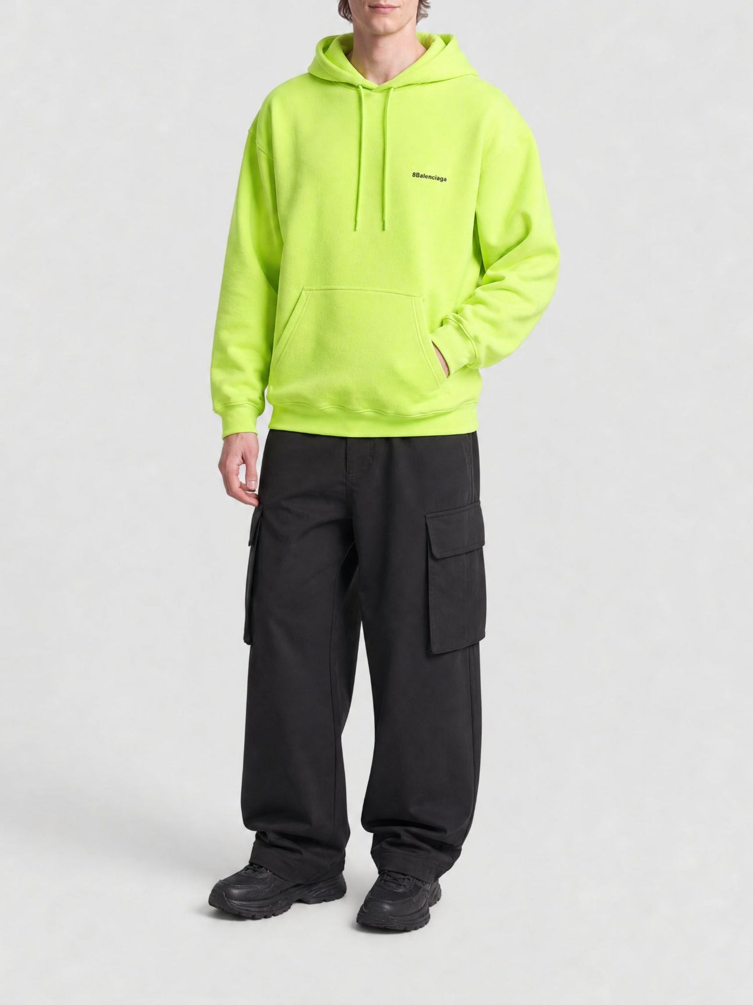 Fluo yellow & black Hoodie - Fluo Yellow & Black