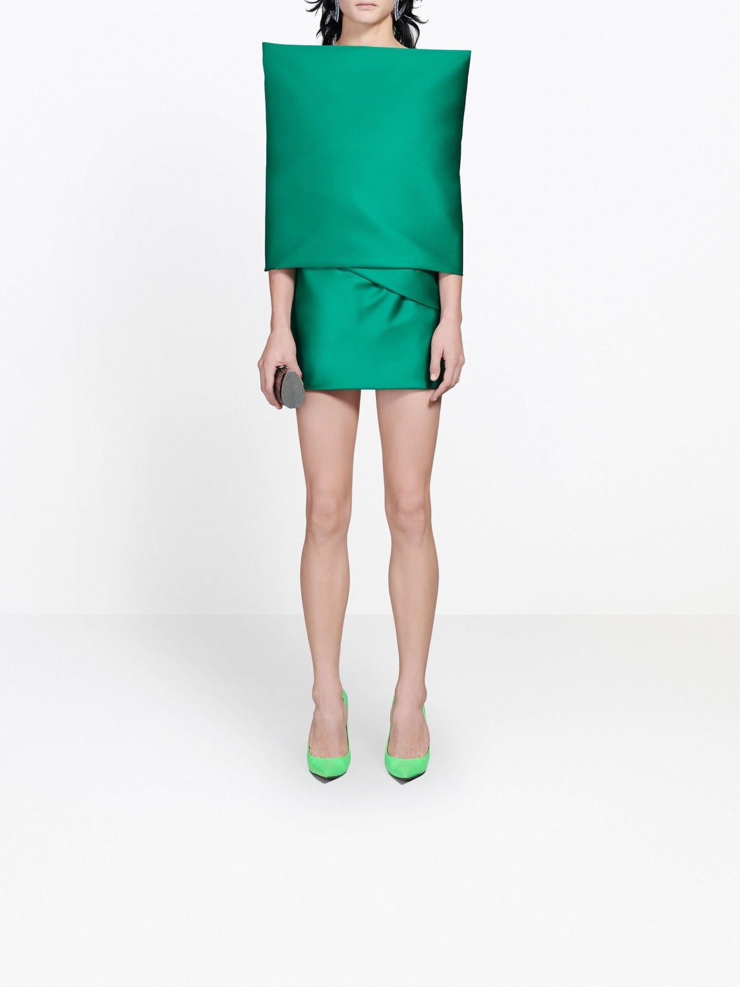 Drape 1 emerald Dress - Emerald