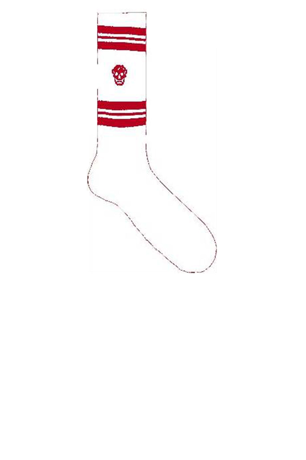 Crew white & black Socks - White & Black