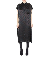 Rawcut Sleeve Dress - Black