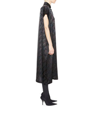 Rawcut Sleeve Dress - Black