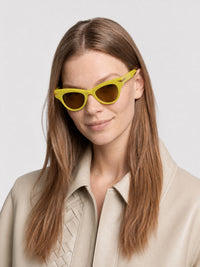 Wing yellow & brown Sunglasses - Yellow & Brown