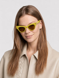 Wing yellow & brown Sunglasses - Yellow & Brown
