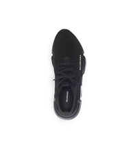 Speed Lace-Up Recycled Knit Sneakers - Black & White