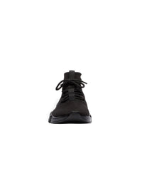 Speed Lace-Up Recycled Knit Sneakers - Black & White