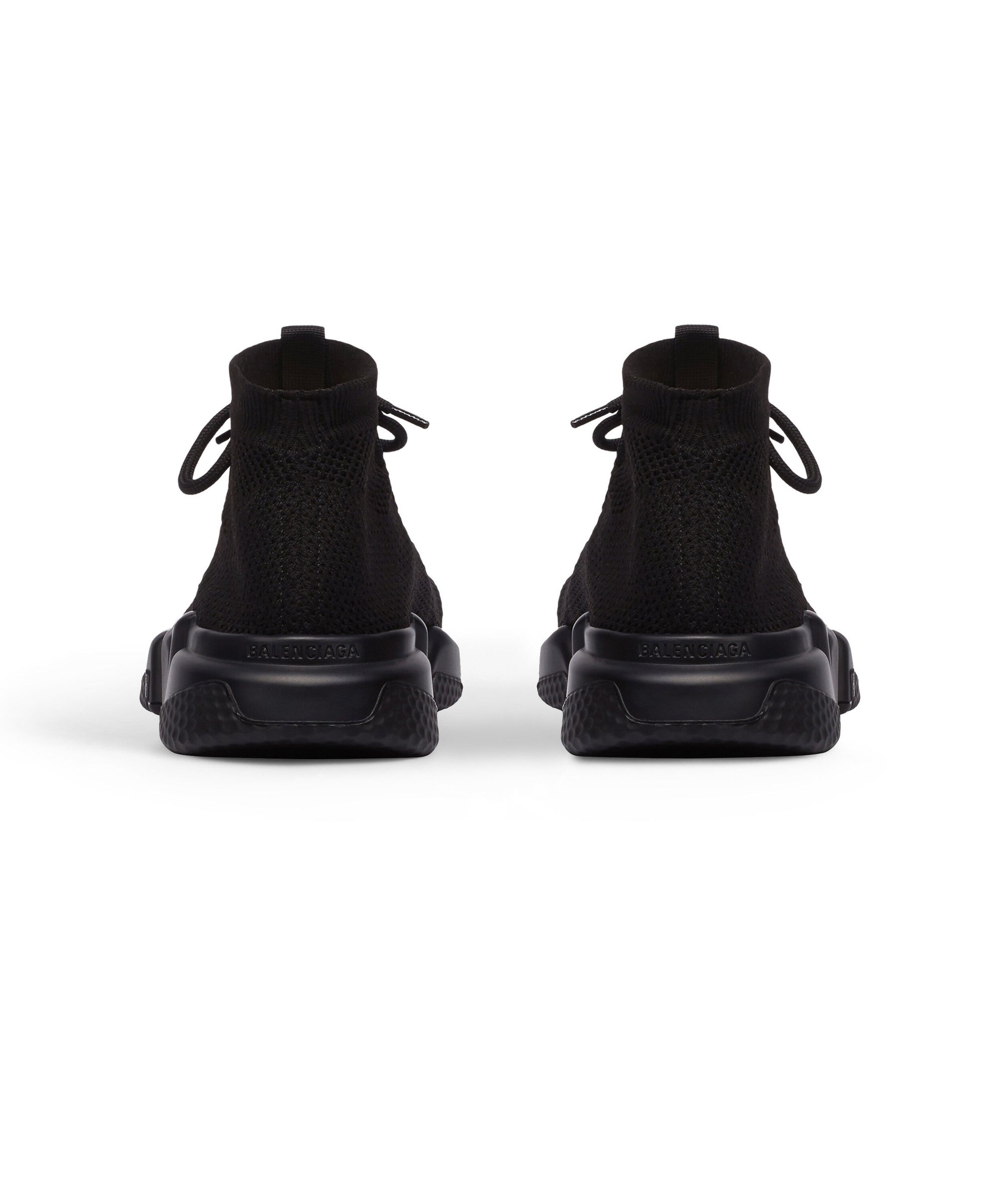 Speed Lace-Up Recycled Knit Sneakers - Black