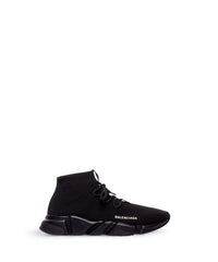 Speed Lace-Up Recycled Knit Sneakers - Black