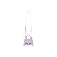 Hourglass XS Handbag Crocodile Embossed - Lilac