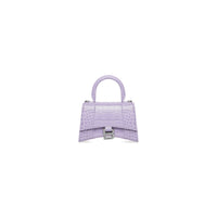 Hourglass XS Handbag Crocodile Embossed - Lilac