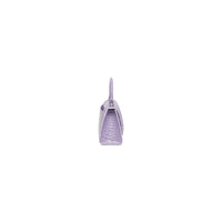 Hourglass XS Handbag Crocodile Embossed - Lilac