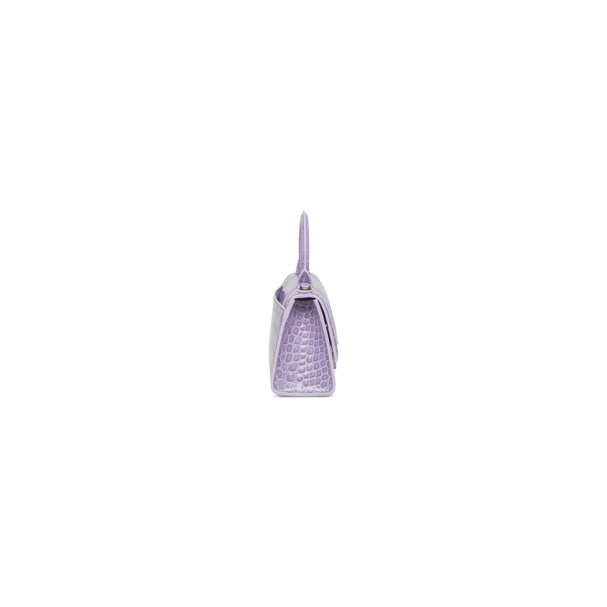 Hourglass XS Handbag Crocodile Embossed - Lilac